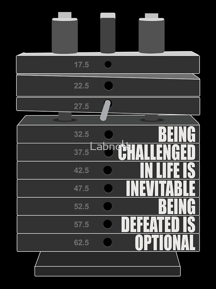 Being Challenged In Life Is Inevitable Being Defeated Is Optional. – Gym Motivational Quotes by Labno4