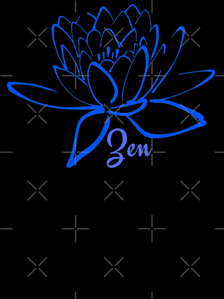 Lotus Zen Flower Blue - Yoga Meditation by Paulele