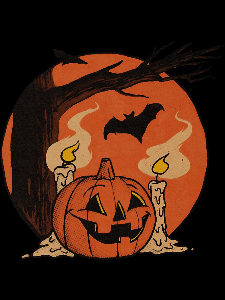 Vintage Pumpkin Scene Halloween Classic by barrajedge