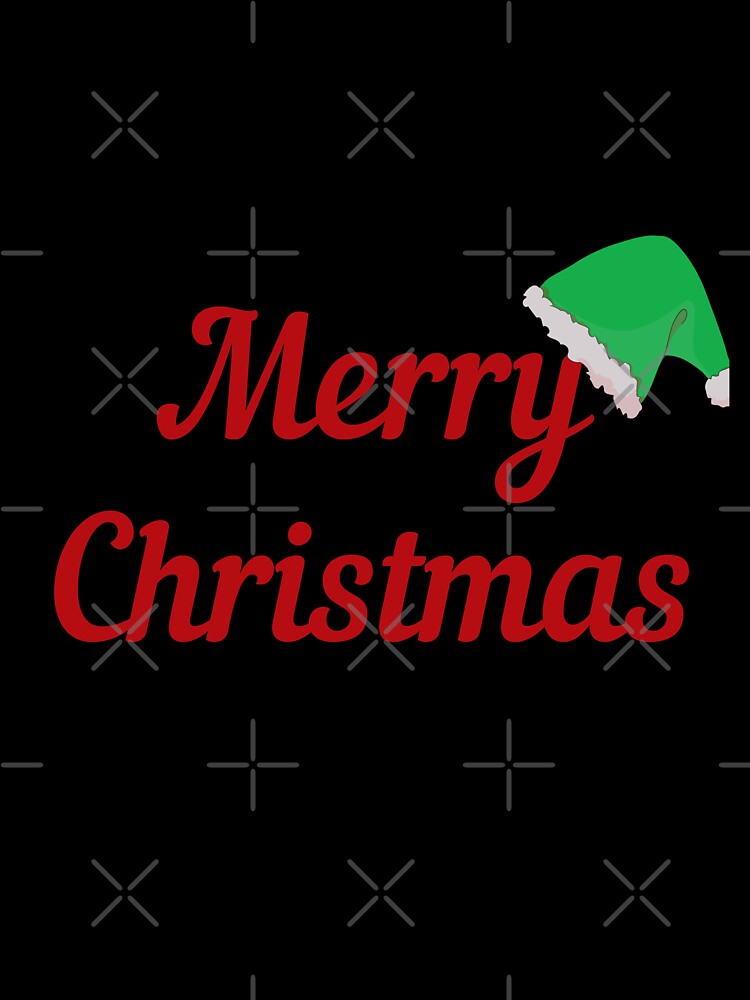 Merry Christmas with a Christmas cap Classic design by hetvick Unisex , , , Long Sleeve Tee