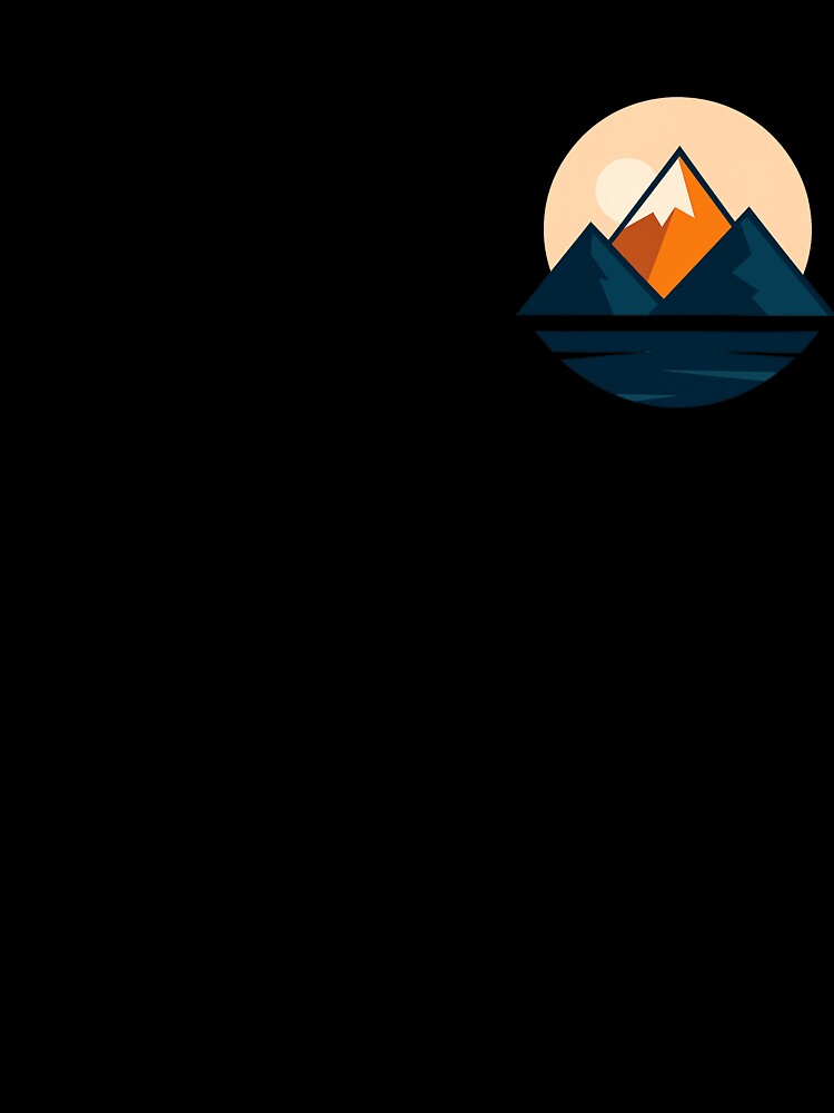 Minimalist Mountain Sunset – Geometric Nature Art Design by Even1990