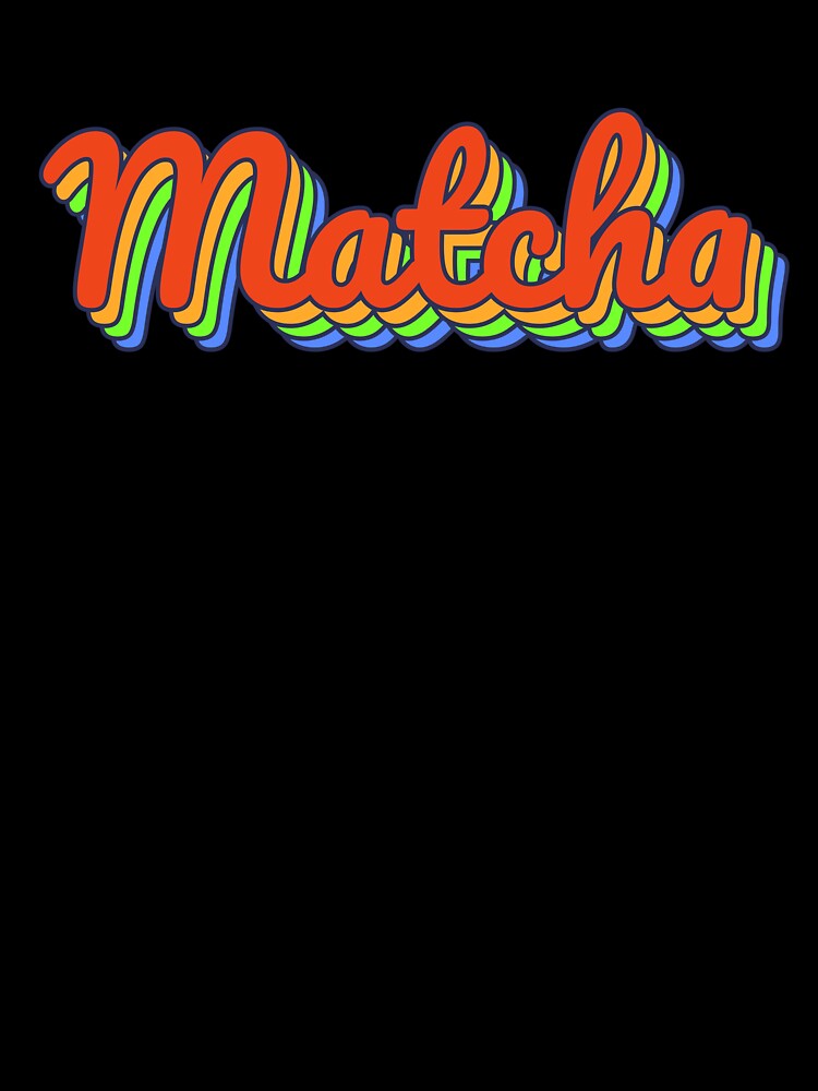 Neon Retro Matcha Typography by KloverDesigns
