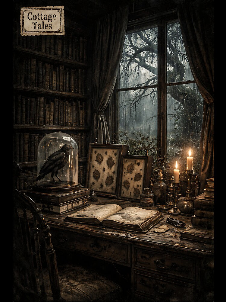 The Library of Fading Echoes - Dark Cottagecore by bapupa