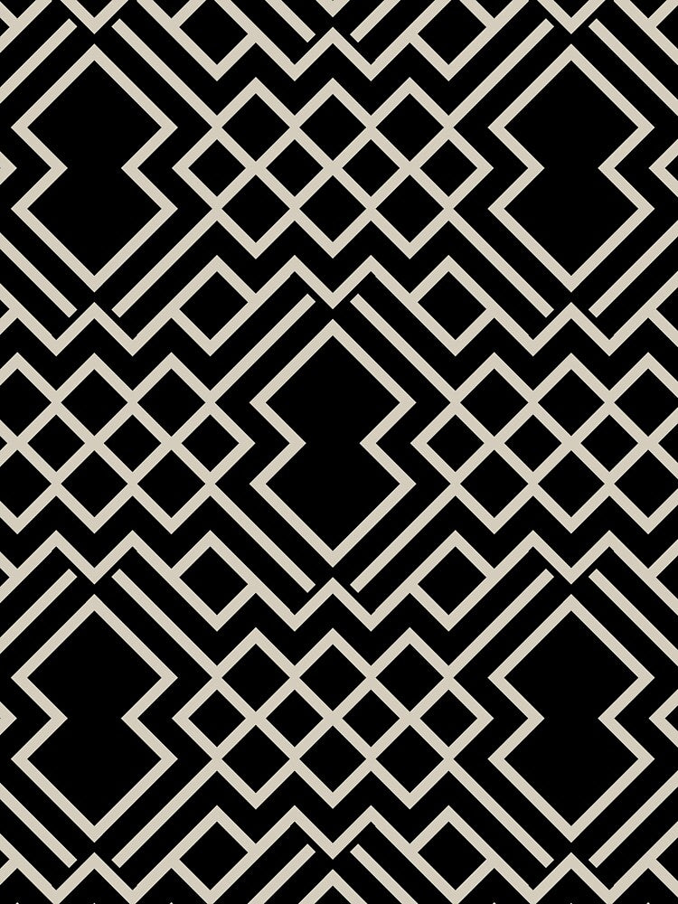 Black and Beige Modern Geometric Shape Pattern Pairs DE 2022 Trending Color Bay Salt DET642 by ColorOfTheYears