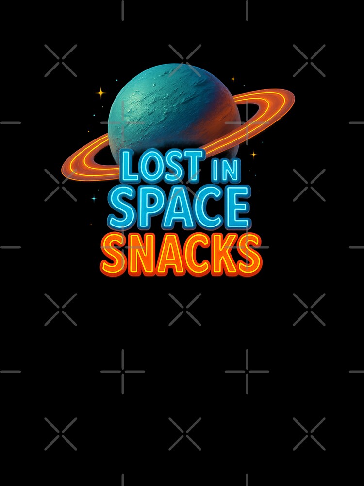 Lost in Space Snacks – Retro Neon Planet 3D Design by Tadeusz1