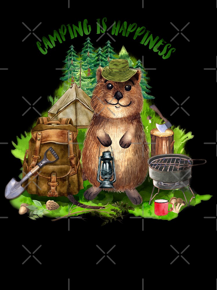 Happy Quokka Camping is happiness by AlexSin