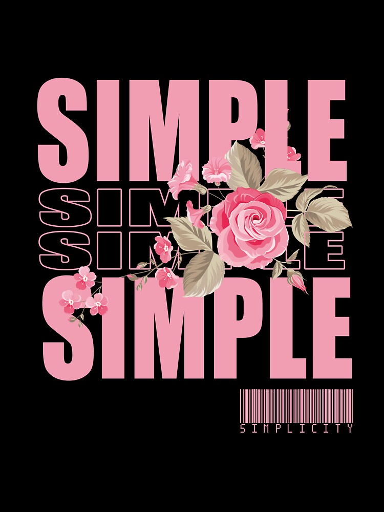 Simple Typography Flower Simplicity by EN-YJW