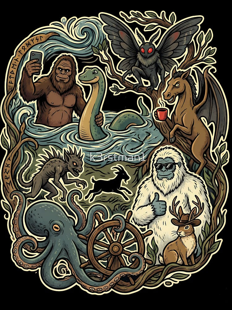 Whimsical Cryptid Creatures Folklore Gathering by k3rstman1