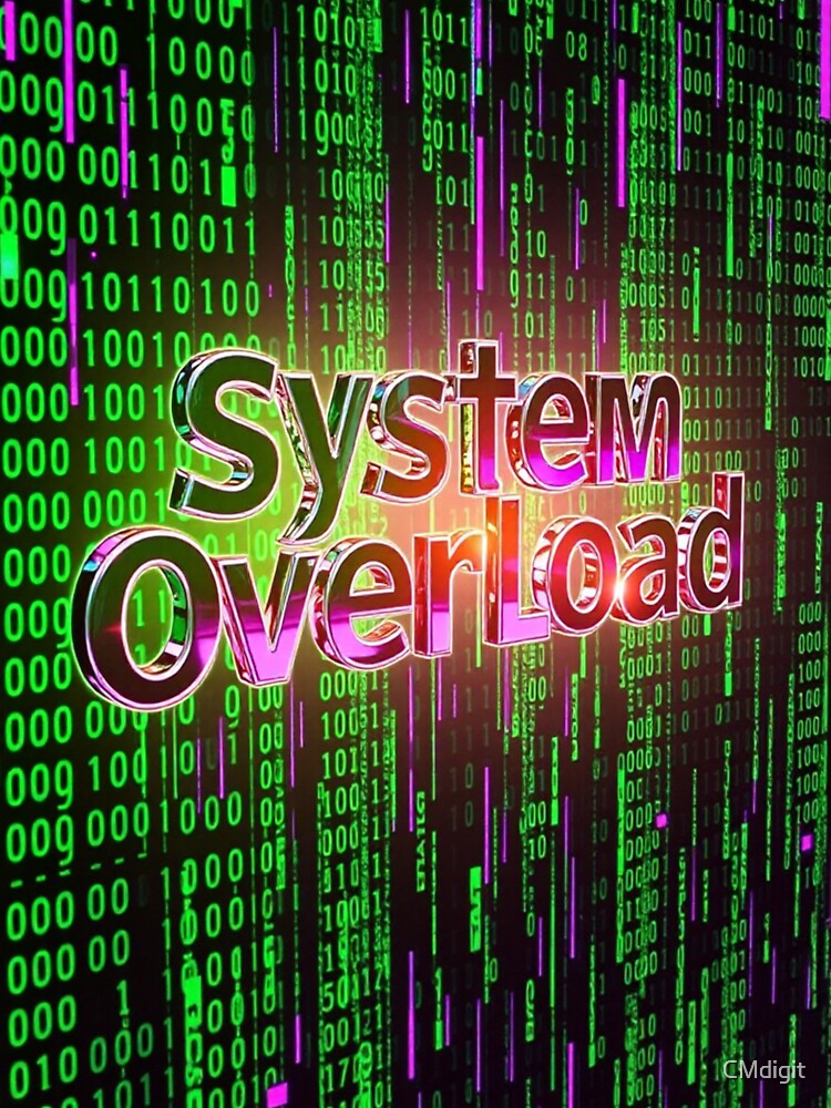 System Overload – Glitchcore Y2K Chrome Design by CMdigit