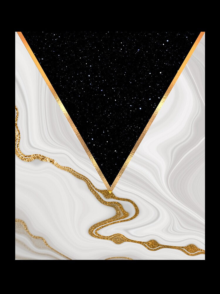 Golden Marble Pyramid (Black Marble) Geometry by MindedInc