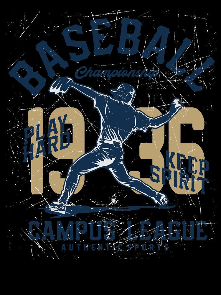 Baseball Campus League by D3monic Unisex , , , Long Sleeve Tee