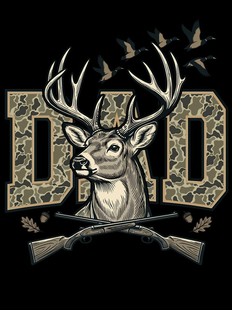 Hunting Dad Deer Duck Hunter Father's Day Gift by KroghDs