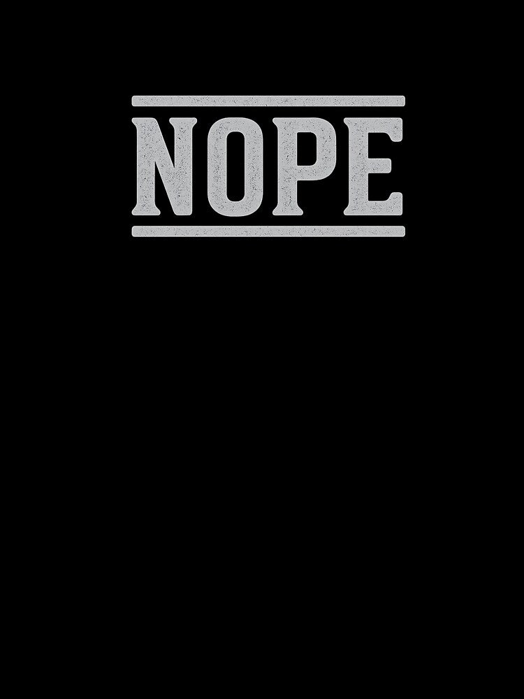 NOPE statement design by HEXANDGLOSS