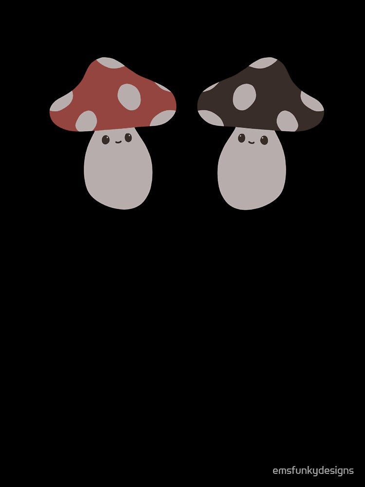 two mushrooms sitting in a forest 2 feet apart cause theyre not gay by emsfunkydesigns
