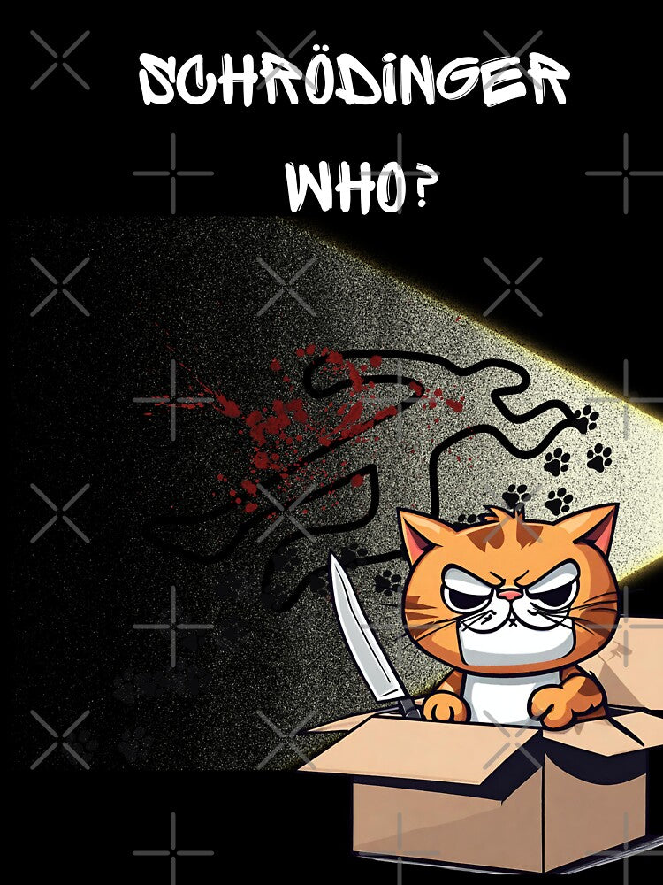 Schrödingers cat crime scene by t1n3333