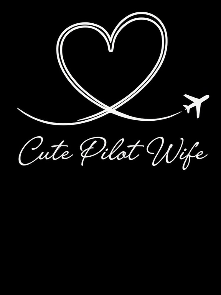 Cute Pilot Wife Airplane Heart Aviation Lover Pilot by MizoX7