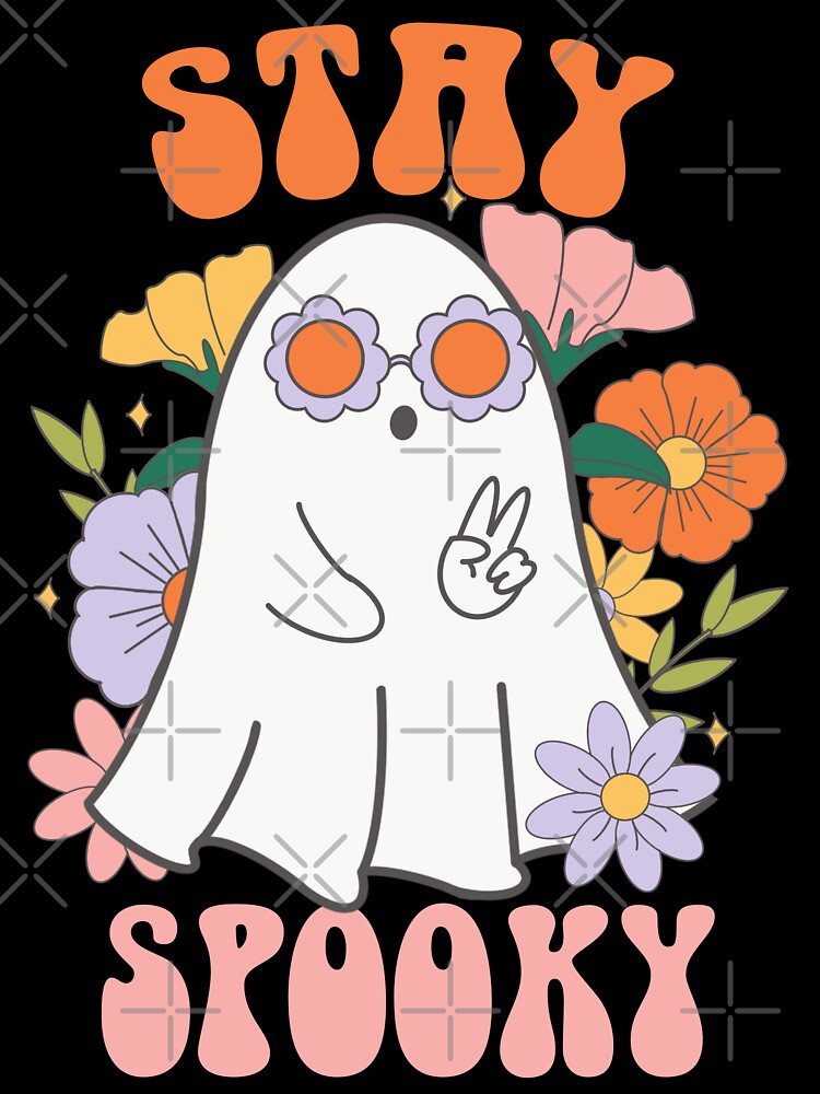 Retro Halloween, Stay Spooky, Spooky Vibes, Groovy Halloween, Halloween Vibes, Groovy Ghost, Cute halloween by happylilclouds