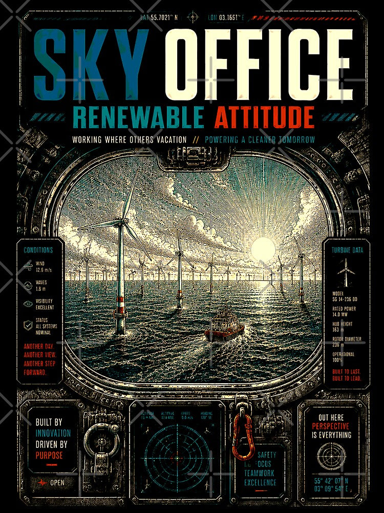 Offshore Sky Office Renewable Attitude Windtech Poster by RoyalOrderGallery