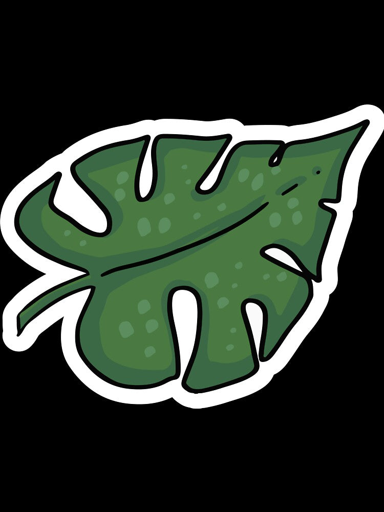 Monstera leaf illustration by wickedfriday