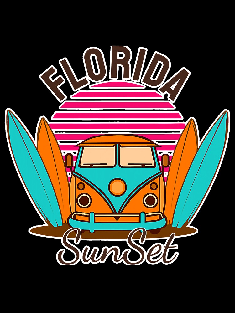 Miami Beach Florida Retro Sunset by YesterDayCheck