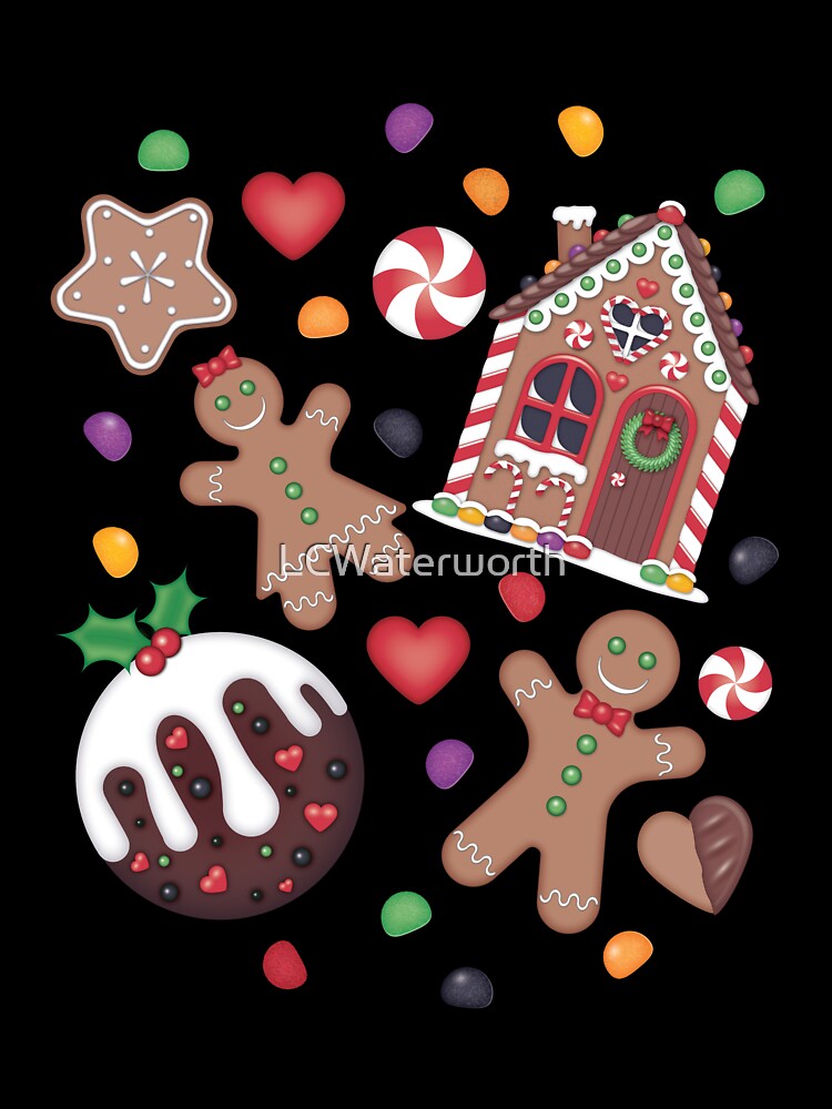 Gingerbread Christmas Candy Pattern Delight by LCWaterworth