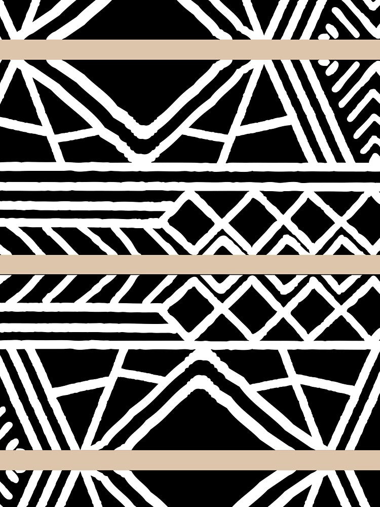 Brown Black and White Mud Cloth Stripes Pattern Pairs DE 2022 Trending Color Cliff's View DEC720 by ColorOfTheYears