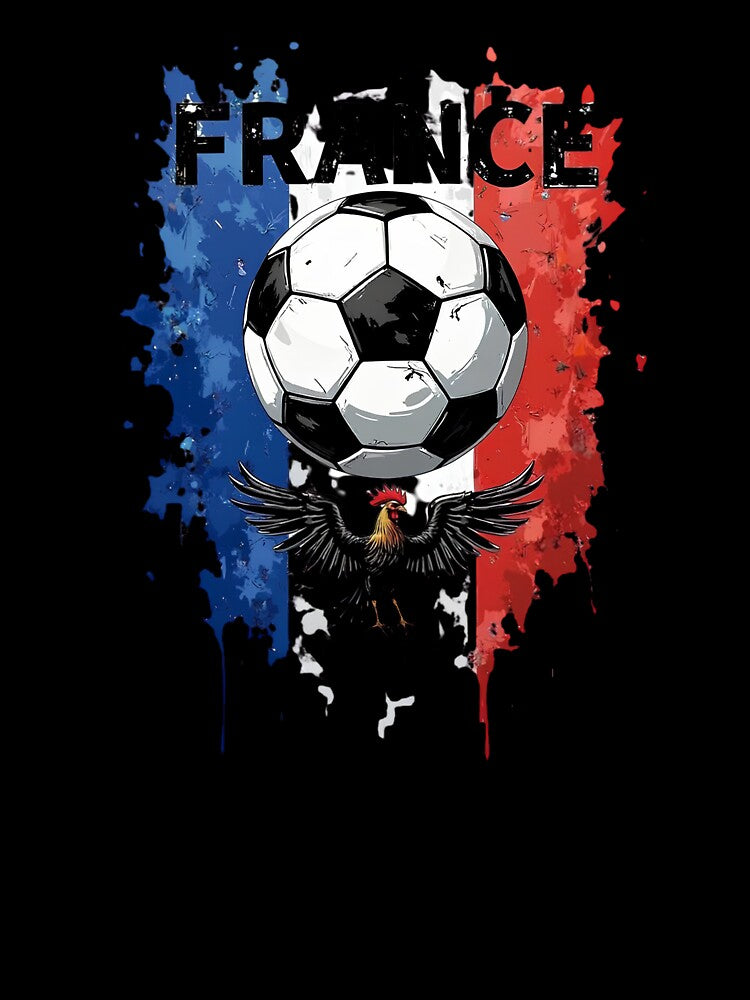 France Football Fan Cartoon Sticker | French Football Supporter by aminesez22 Unisex , , , Long Sleeve Tee