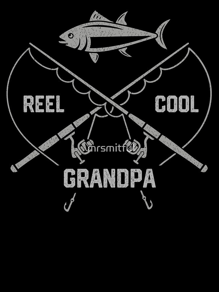 Reel Cool Grandpa - Funny Fishing Fishing Grandpa Shirt T-shirt Tee Gift by mrsmitful