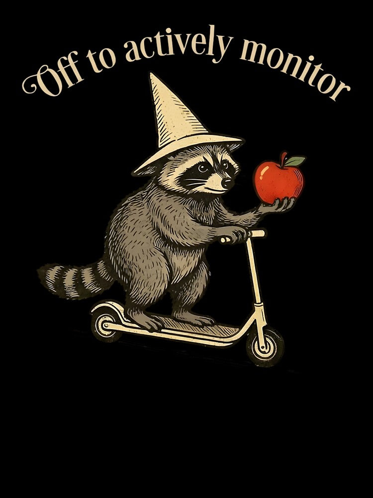 Off to Actively Monitor Funny Teacher Raccoon by VGAfanatic