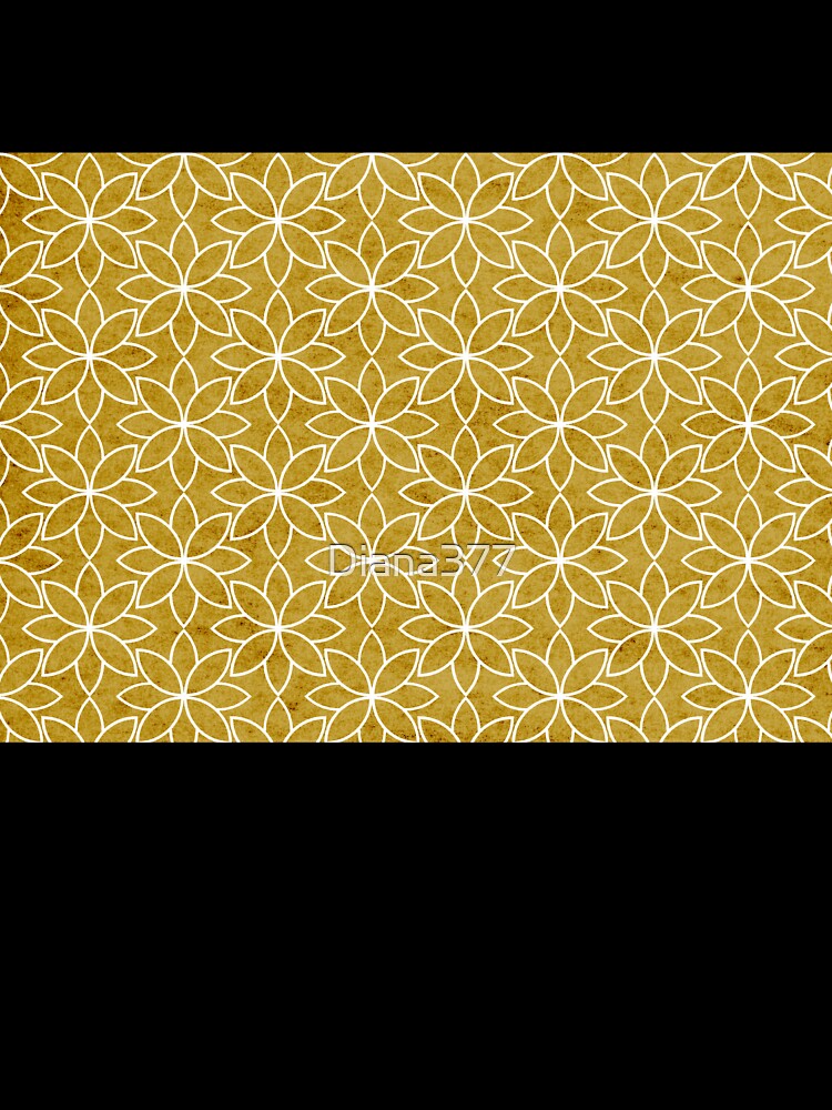 Mustard Vintage Floral Pattern by Diana377