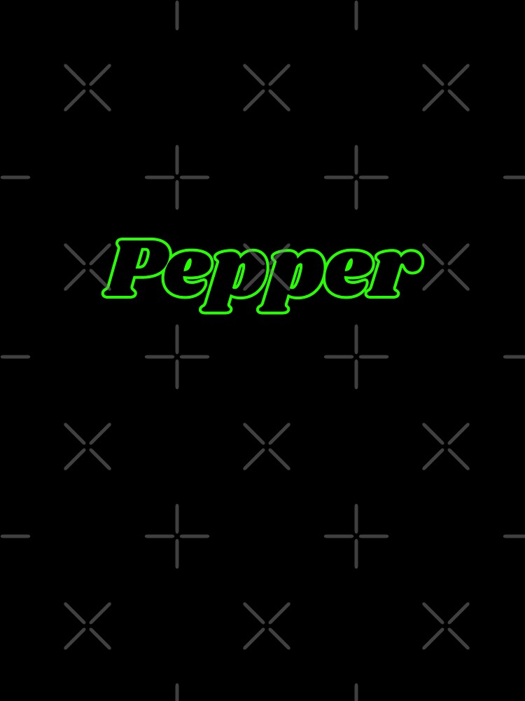 Pepper Neon Green Retro Typography Minimal Text Art Design by PixelParinda