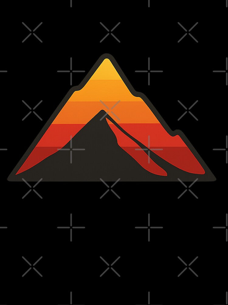 Sunset Mountain Silhouette by Nuvijo