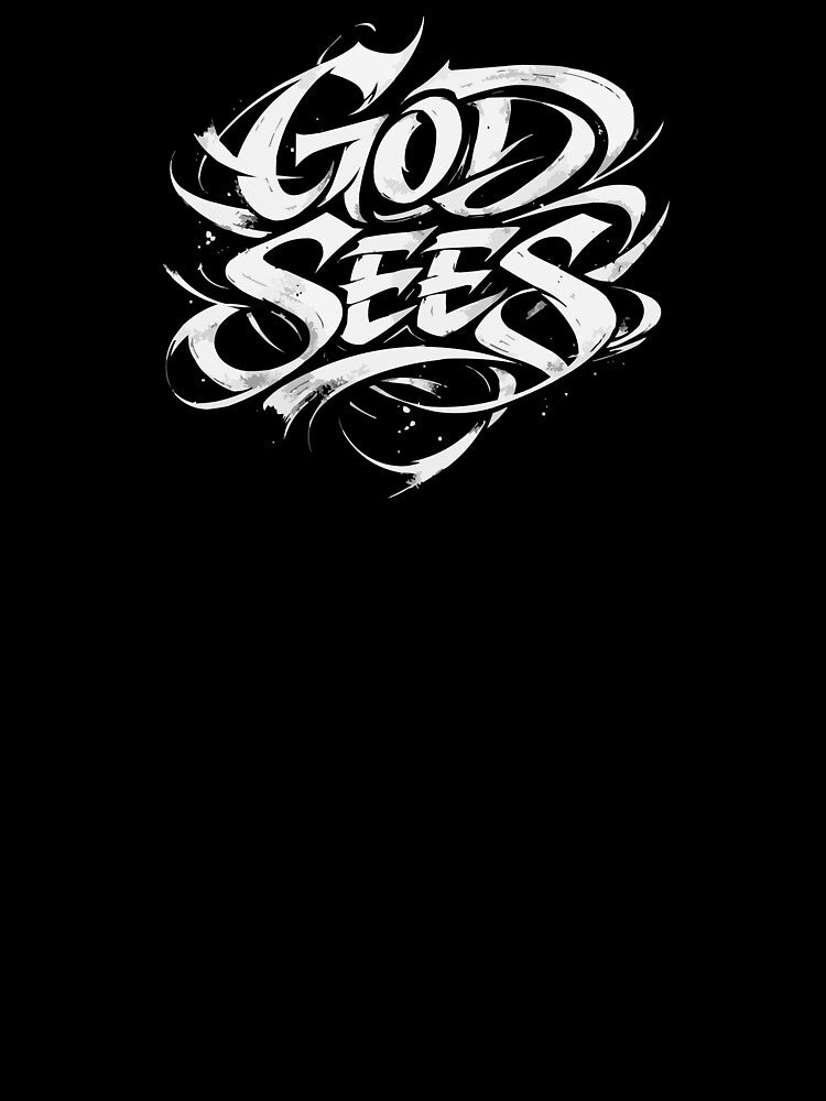 God Sees – Bold Graffiti Typography Street Art Design by VikArtStudio