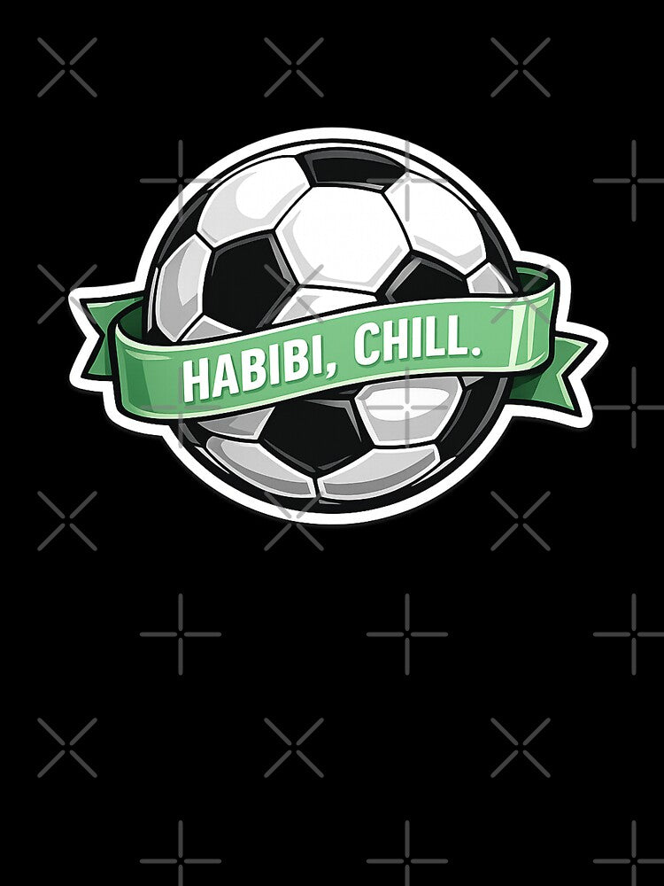 Habibi, Chill – Retro Football Motivation Sticker by RDcollections Unisex , , , Long Sleeve Tee