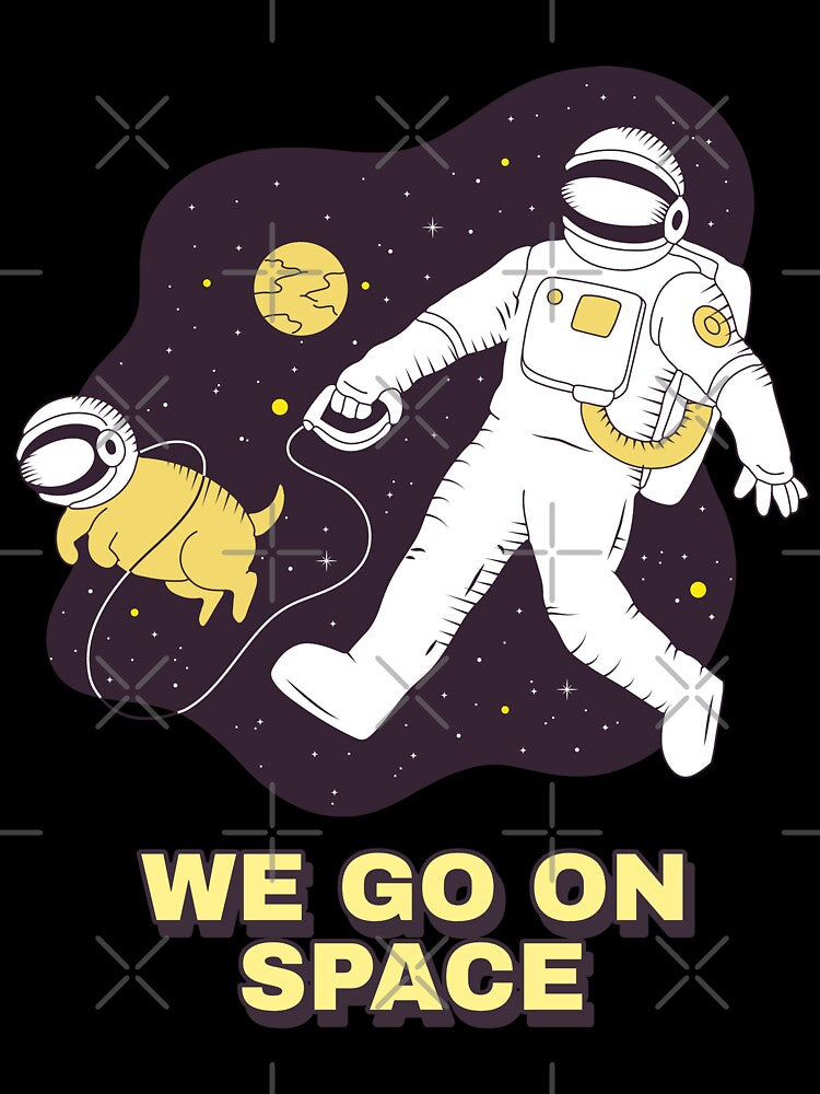 Astronaut Space Dog Walking by Blok45 Unisex , , , Long Sleeve Tee