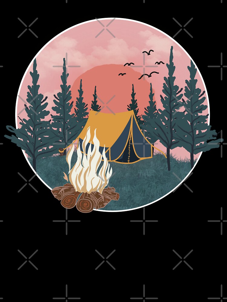 Graphic for Men Camp & Topo Camping Men's Mountain Men’s Outsoor Campfire by HAWORD