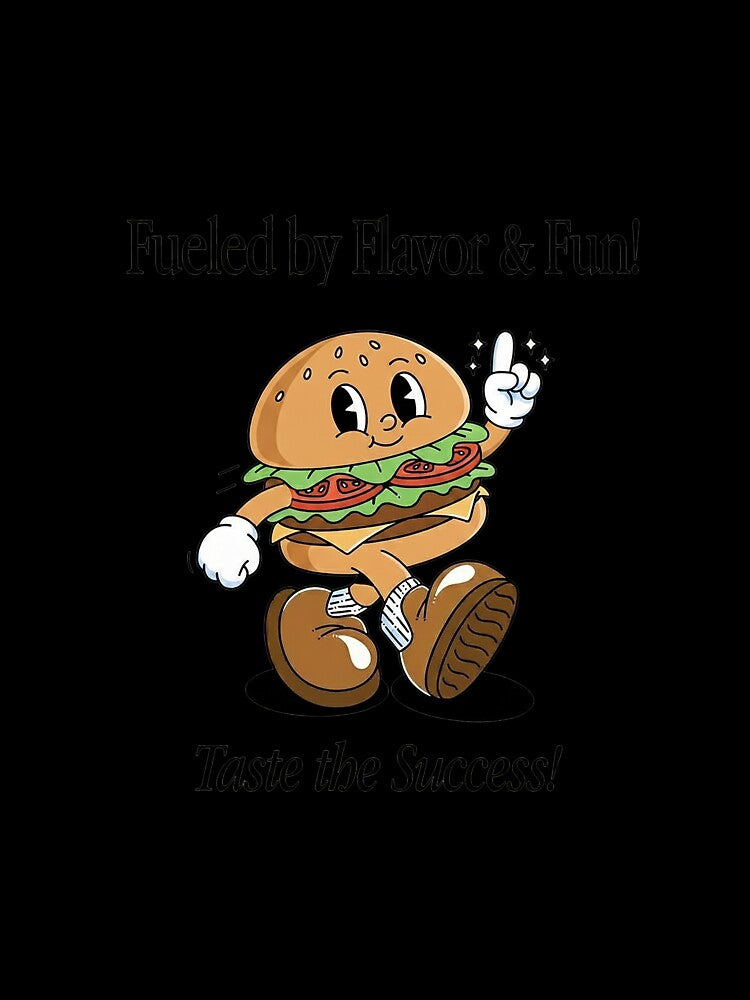 Fueled By Flavor & Fun! Retro Burger Mascot Success by HoopeStylee
