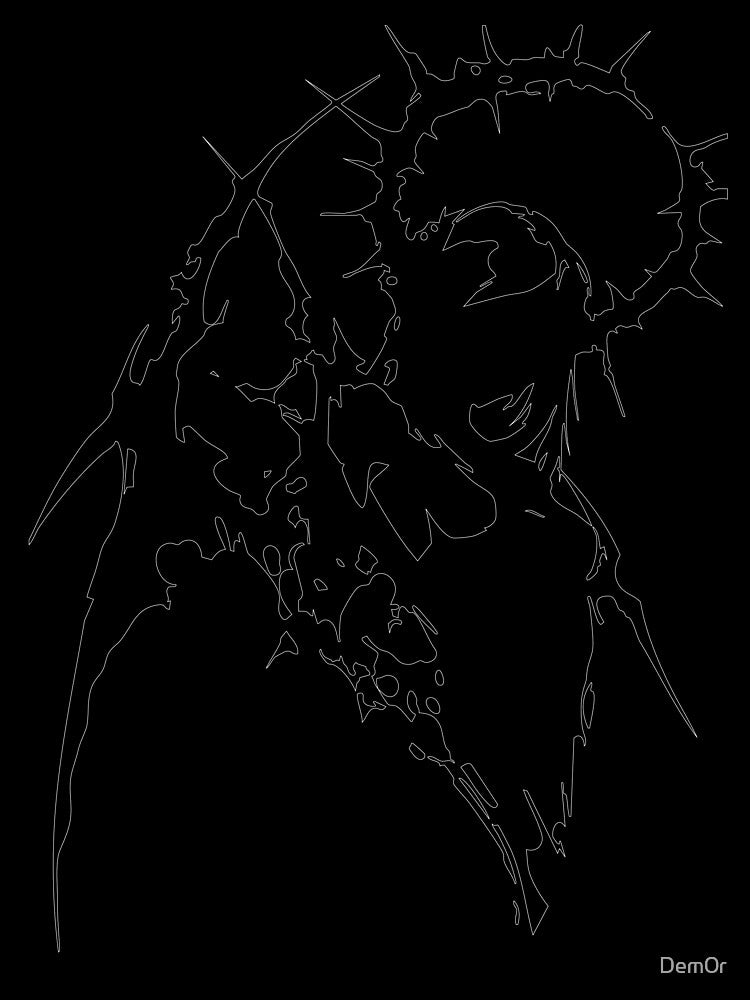 Abstract Gothic Crown – Y2K Grunge Streetwear by Dem0r