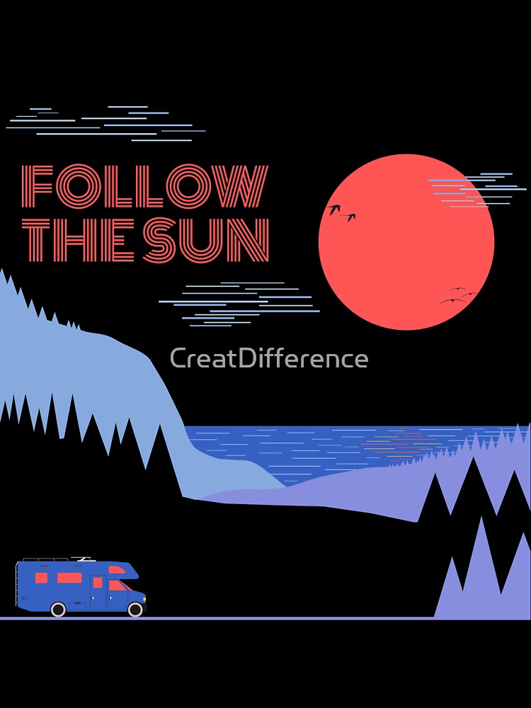 Sun Sunset Adventure Camping Mountains Sea Campervan by CreatDifference