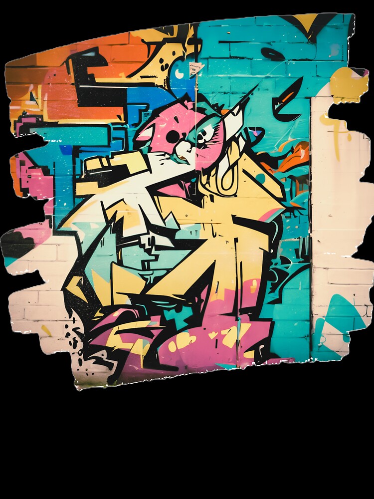 Graffiti dog by Inklivion Unisex , , , Long Sleeve Tee