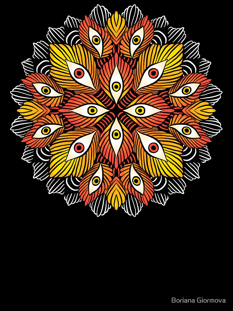Psychedelic Eyes Flower Colorful Surreal Hallucination by Boriana Giormova