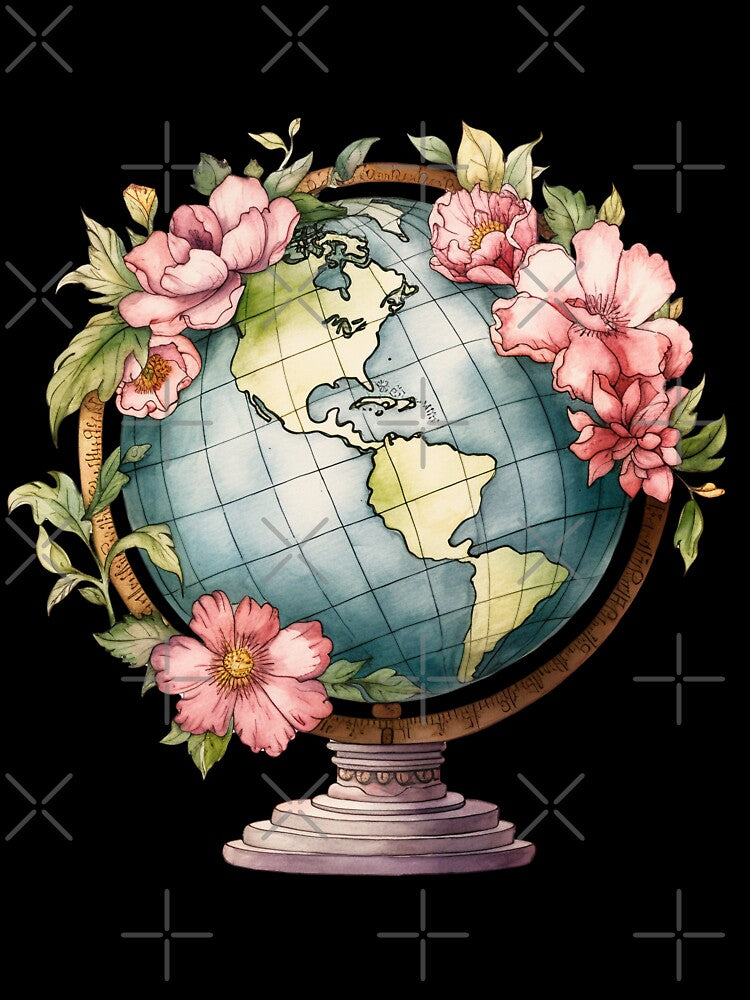 Back to school floral globe by PawsandPages