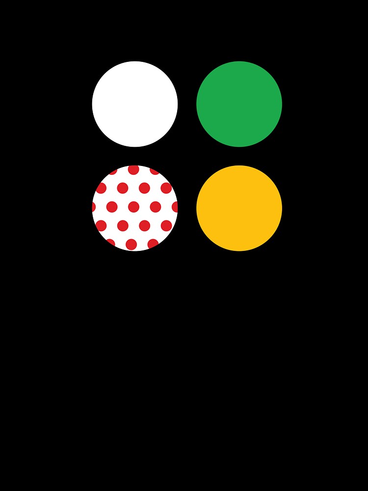 Cycling Jersey Colors Minimalist Art Road Racing by Just Jollity
