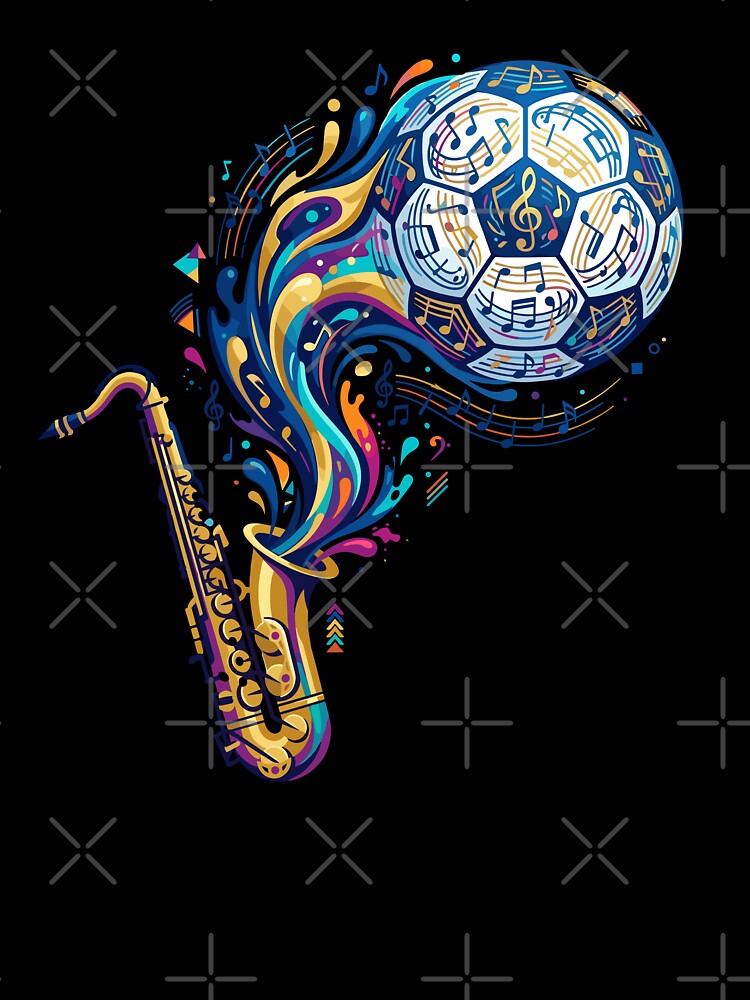 Kansas City Soccer Jazz Saxophone City of Fountains 2026 by Krasnovaovaova Unisex , , , Long Sleeve Tee