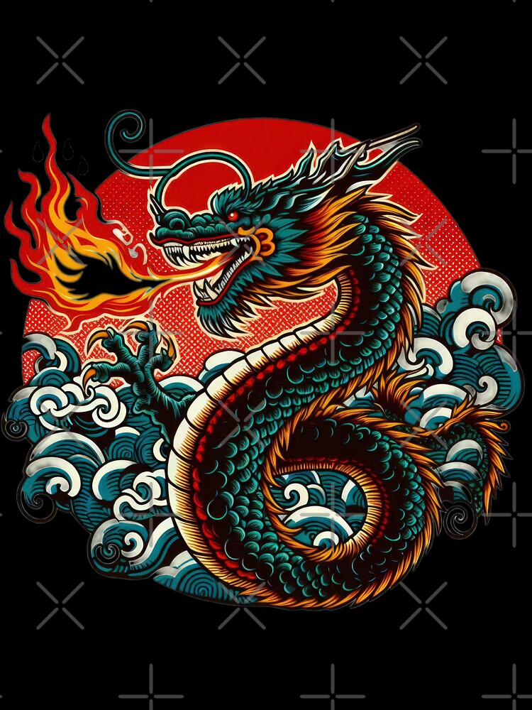 Fire Shock dragon breathing fire vintage by Expressions-Sel