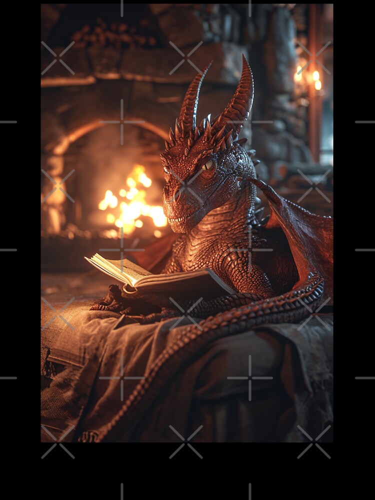 Funny Art Myth Fantasy Folklore Fire Dragon Relaxing C141-2 by MPCFICTION