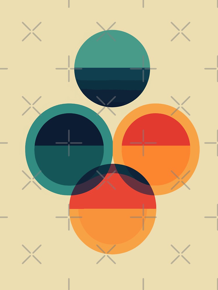 Retro photographic 70s palette circles by Sara-Design2
