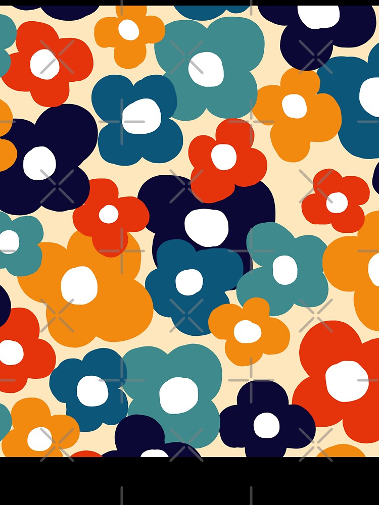 Cute 70s Vintage Retro Flower Power Pattern by Deutschic