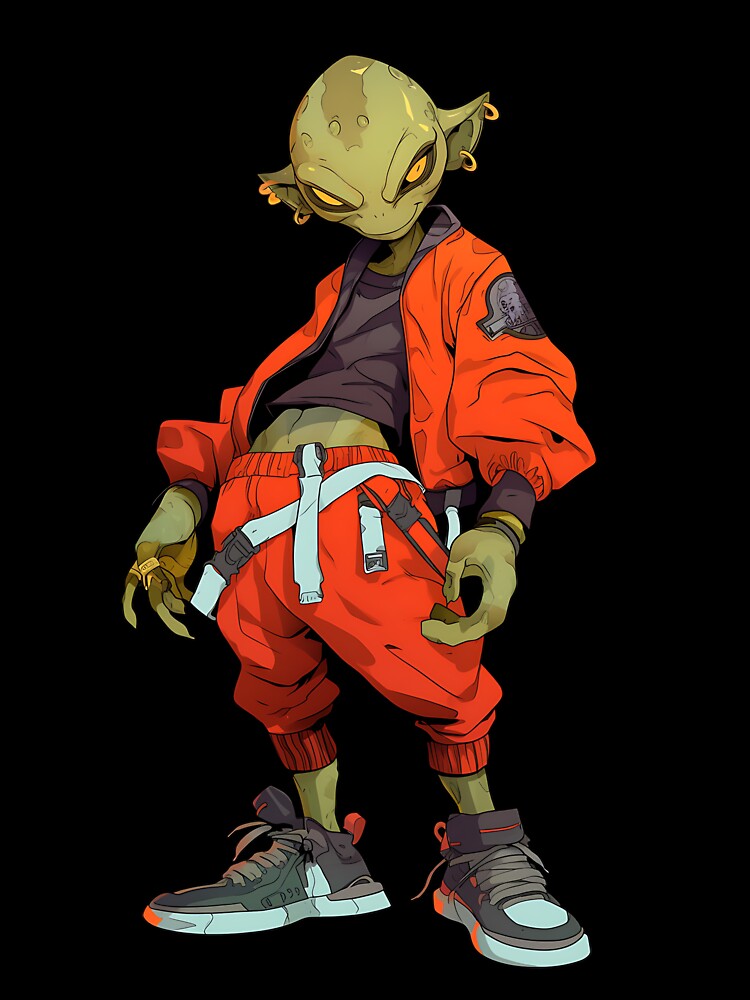 Streetwear Edgy Alien by bapupa Unisex , , , Long Sleeve Tee