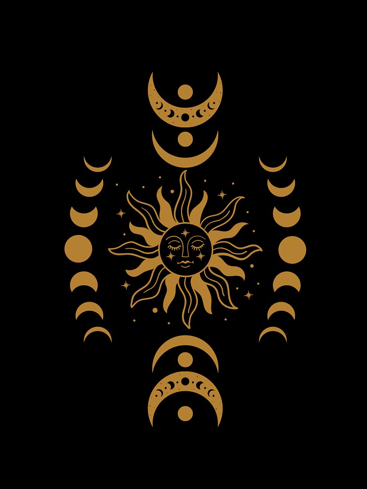 Celestial Moon and sun by OnSceneCode